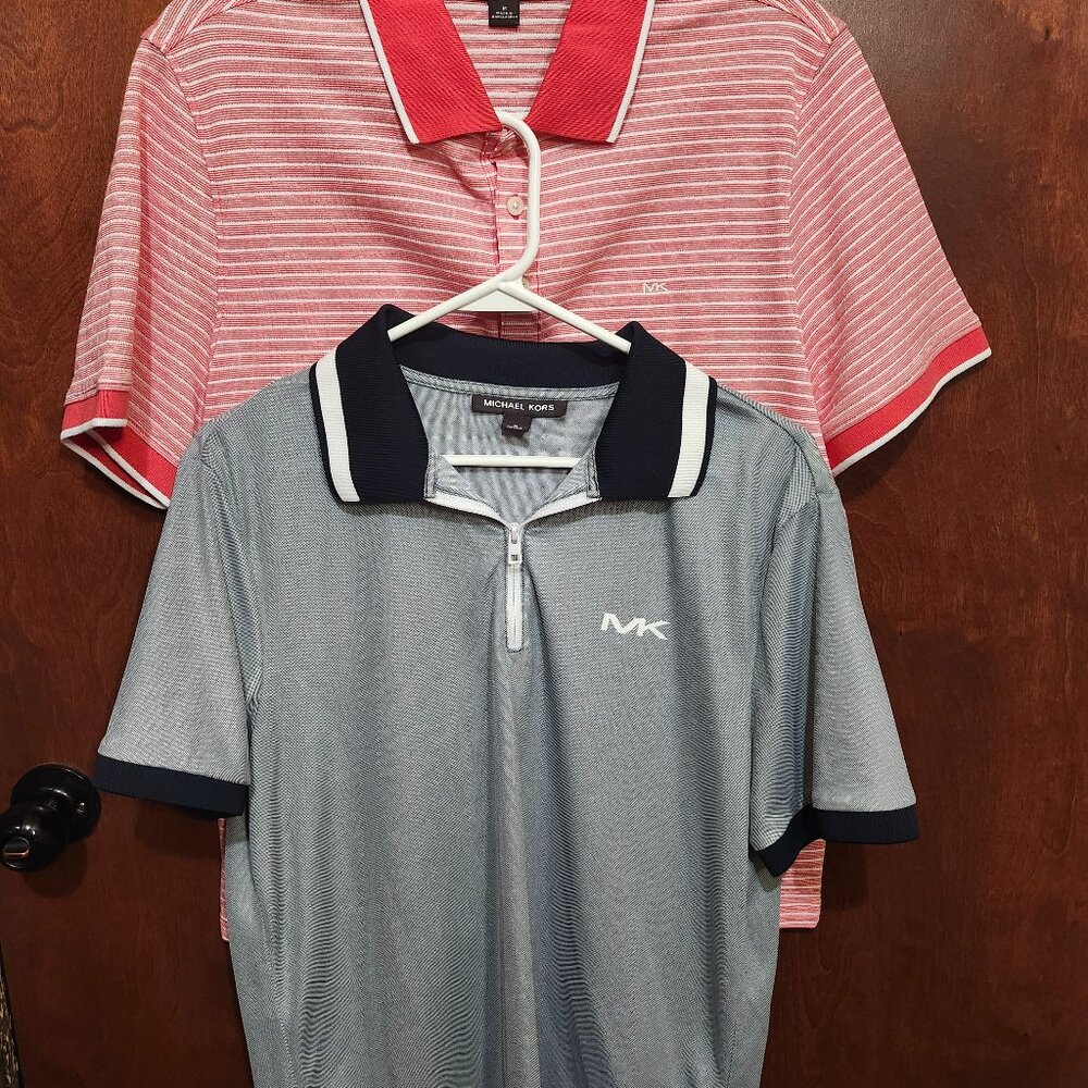Michael Kors Lot of 2 Golf/School Polo short sleeve Mens Shirts Medium